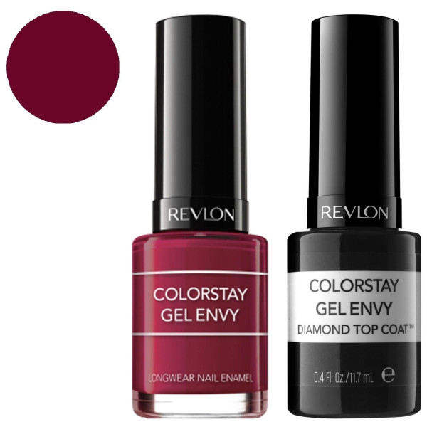Vernis à Ongles ColorStay Gel Envy Queen Of Hearts + Top Coat Diamond Offert Vernis à Ongles ColorStay Gel Envy Queen Of Hearts + Top Coat Diamond Offert