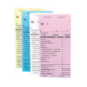Carnets de caisse avec numéros jaune