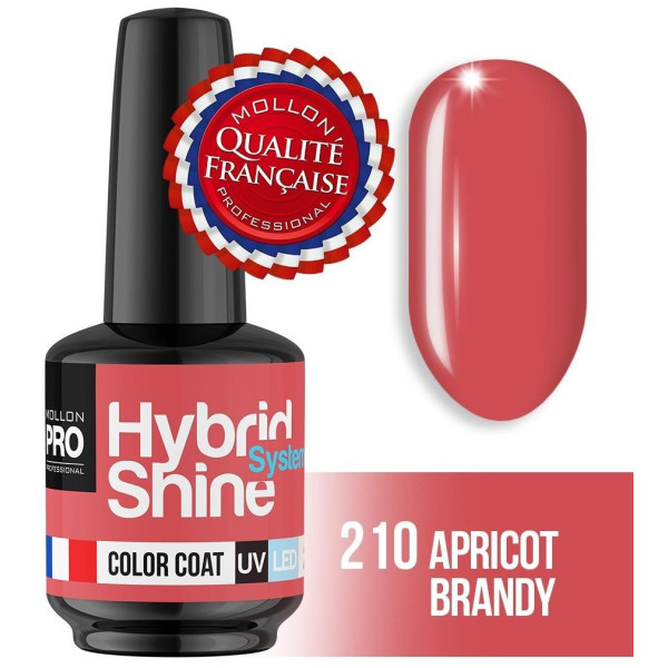 Mini Varnish Semi-Permanent Hybrid Shine Apricot Brandy 2/210 Mini Varnish Semi-Permanent Hybrid Shine Apricot Brandy 2/210