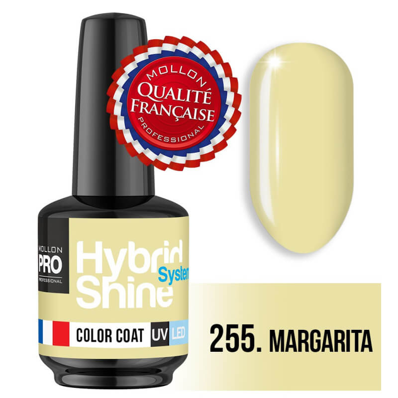 Mini-Lack Semi-Permanent Glanz Mollon Hybrid Pro 8 ml (für Farbe) 255 Margarita