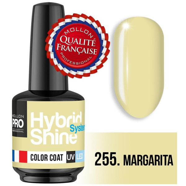 Mini Vernis Semi-Permanent Hybrid Shine Mollon Pro 255 Margarita 8 ml Mini Vernis Semi-Permanent Hybrid Shine Mollon Pro 255 Margarita 8 ml