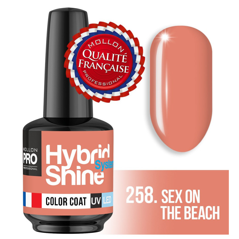 Mini Smalto semi-permanente Hybrid Shine Mollon Pro (Per colore) 258 Sex on the Beach