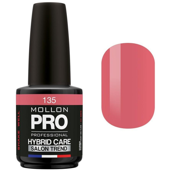 Semi-permanente Politur Hybrid Mollon Pro Care 15ml Sylvie - 135 Semi-permanente Politur Hybrid Mollon Pro Care 15ml Sylvie - 135