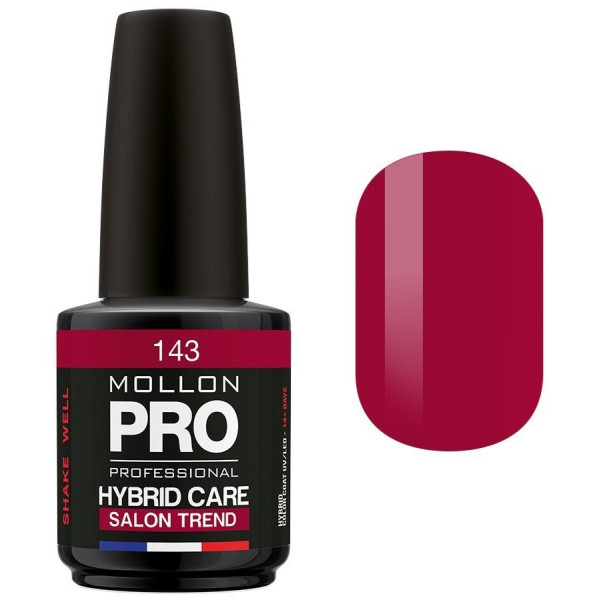 Smalto semi-permanente Hybrid Care Mollon Pro (per colore) Garnet - 143 Smalto semi-permanente Hybrid Care Mollon Pro (per colore) Garnet - 143