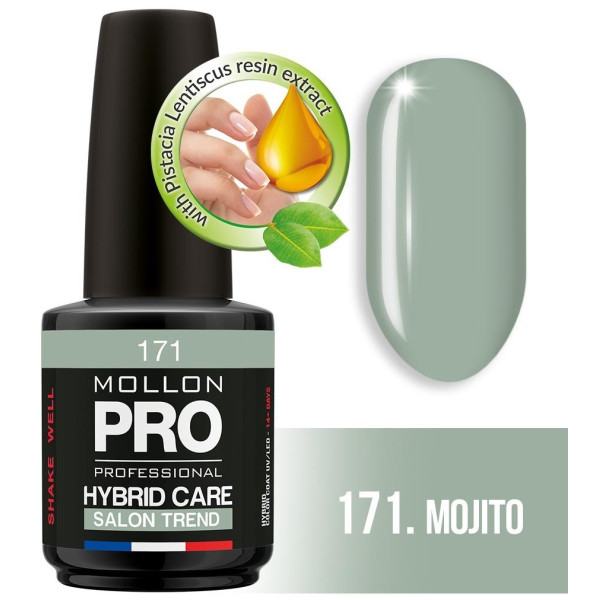 Vernis Semi-permanent Hybrid Care Mollon Pro 171 Mojito 15 ml