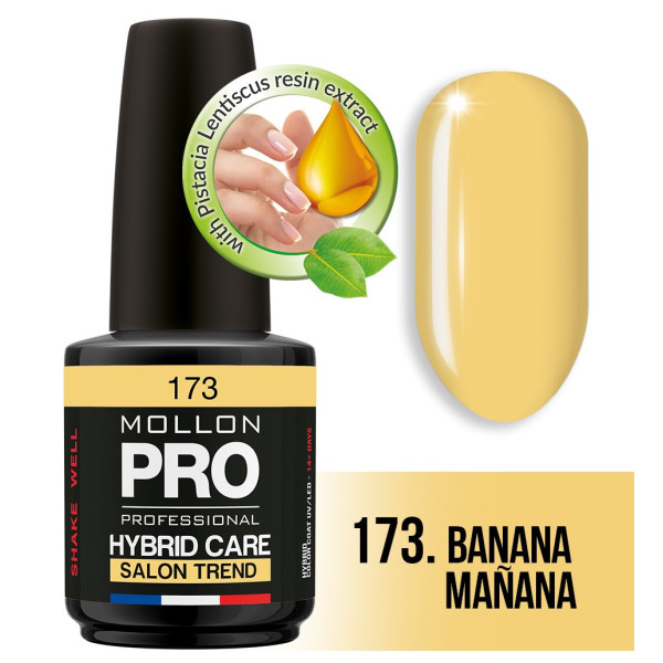 Semi-permanente Politur Hybrid Mollon Pro Care 15ml (für Farbe) 173 Banana