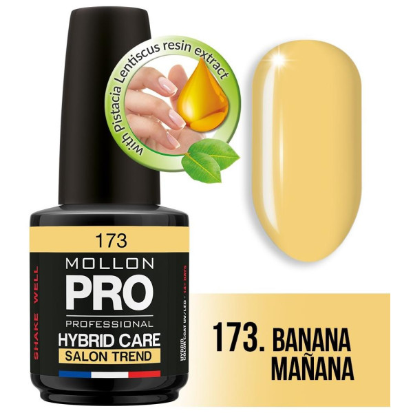Vernis Semi-permanent Hybrid Care Mollon Pro 173 Banana 15 ml Vernis Semi-permanent Hybrid Care Mollon Pro 173 Banana 15 ml