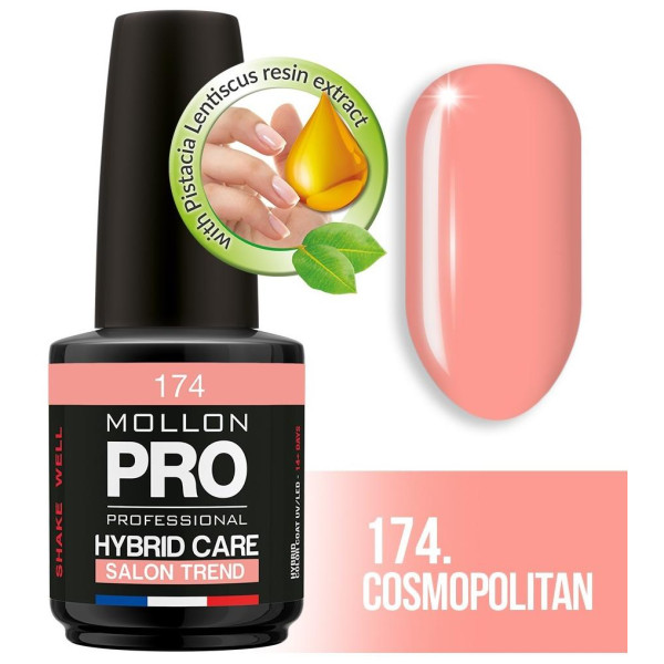 Semipermanente Hybride Pflege Mollon Pro 174 Cosmopolitan 15ml Semipermanente Hybride Pflege Mollon Pro 174 Cosmopolitan 15ml