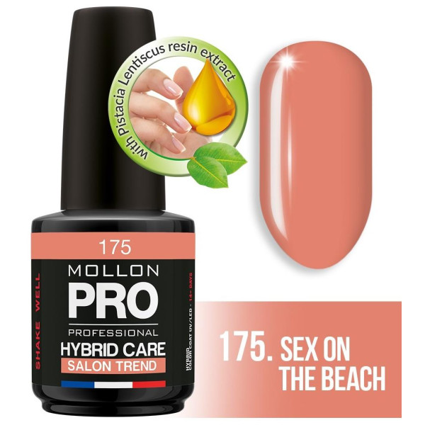 Cuidado híbrido semipermanente Mollon Pro 175 Barniz en la playa 15ml Cuidado híbrido semipermanente Mollon Pro 175 Barniz en la playa 15ml