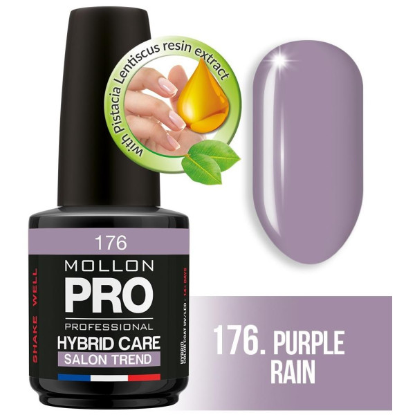 Vernis Semi-permanent Hybrid Care Mollon Pro 176 Purple Rain 15 ml Vernis Semi-permanent Hybrid Care Mollon Pro 176 Purple Rain 15 ml