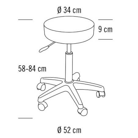 Taburete blanco Confort 0170205