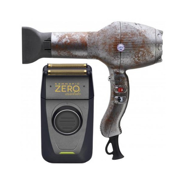 Gammapiù Barber Pack - Absolut Zero Mower + Barber Hairdryer Old Style Gammapiù Barber Pack - Absolut Zero Mower + Barber Hairdryer Old Style