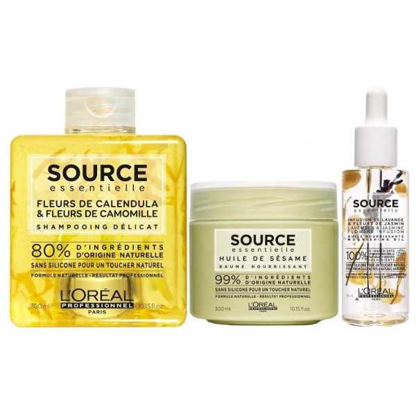 Pack shampooing Calendula et Fleur de Camomille + baume + huile Source Essentielle Pack shampooing Calendula et Fleur de Camomille + baume + huile Source Essentielle