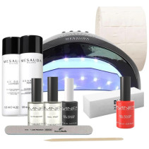 Pack de esmalte de uñas semipermanente, lámpara UV y accesorios MNP