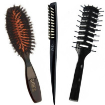 Flat hair brushes