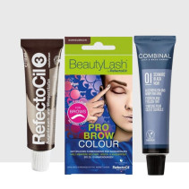 Het kleuren van wimpers en wenkbrauwen